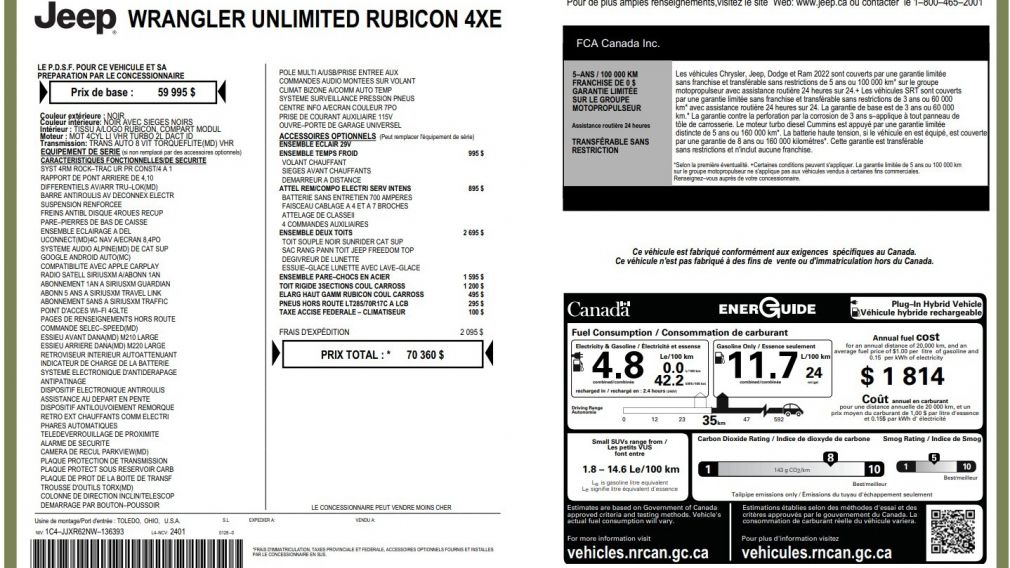 Jeep Wrangler Unlimited Rubicon 2022 d&rsquo;occasion à vendre - 30