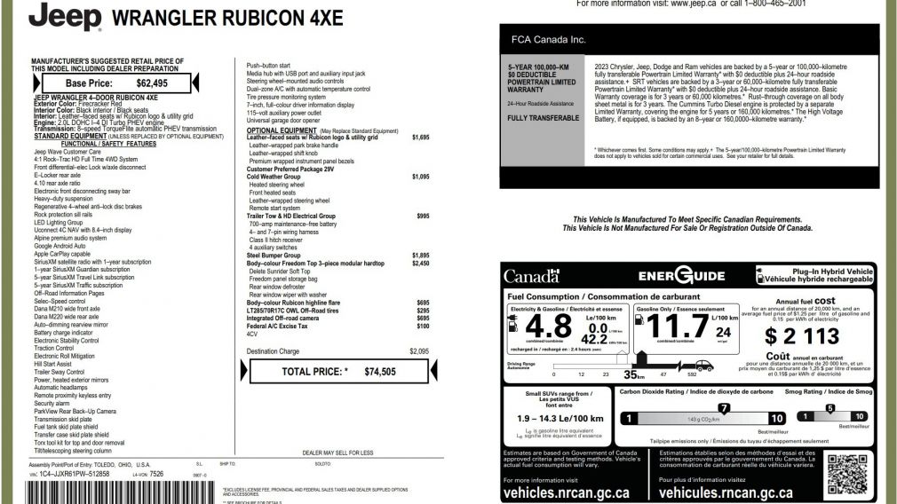 Jeep Wrangler Rubicon 2023 d&rsquo;occasion à vendre - 32