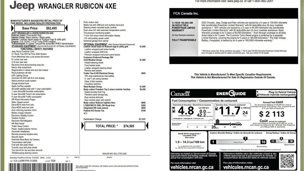 Jeep Wrangler Rubicon 2023 d&rsquo;occasion à vendre - 32