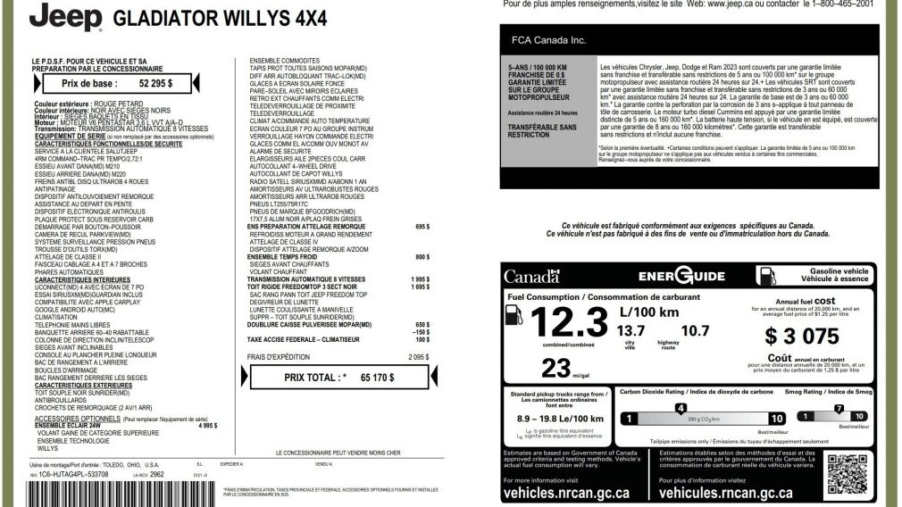 Jeep Gladiator Willys 2023 à vendre à Donnacona - 28