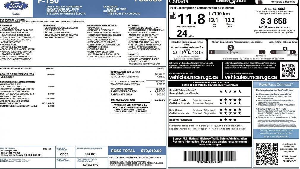 Ford F150 STX 2025 d&rsquo;occasion à vendre - 25