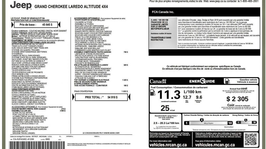 Jeep Grand Cherokee Altitude 2019 d&rsquo;occasion à vendre - 29