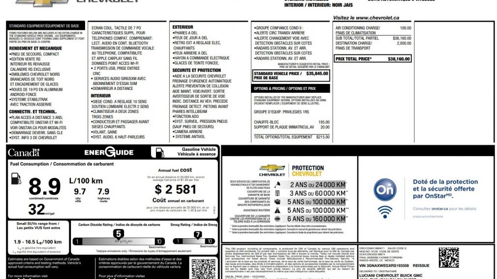Chevrolet Equinox RS 2024 d&rsquo;occasion à vendre - 27