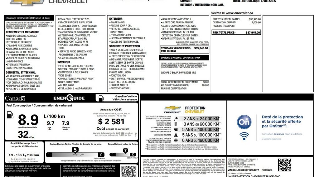 Chevrolet Equinox RS 2024 d&rsquo;occasion à vendre - 2
