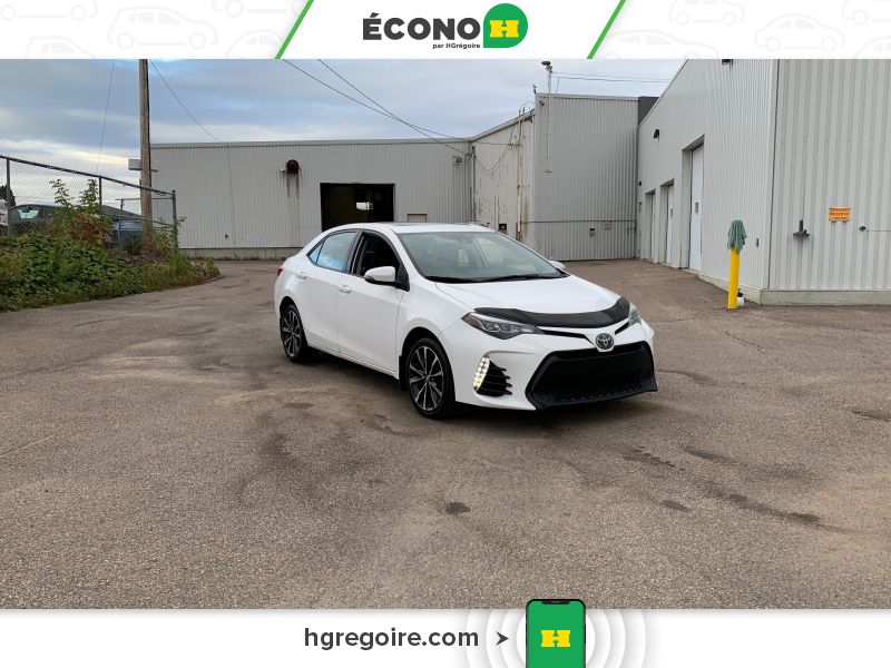 White 2018 Toyota Corolla Sedan Front-Wheel Drive Automatic